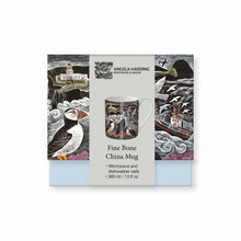Load image into Gallery viewer, Angela Harding Fine Bone China Boxed Mug - Puffins
