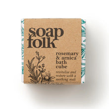 Load image into Gallery viewer, Soap Folk Salt Bath Cube 150g - Rosemary &amp; Arnica
