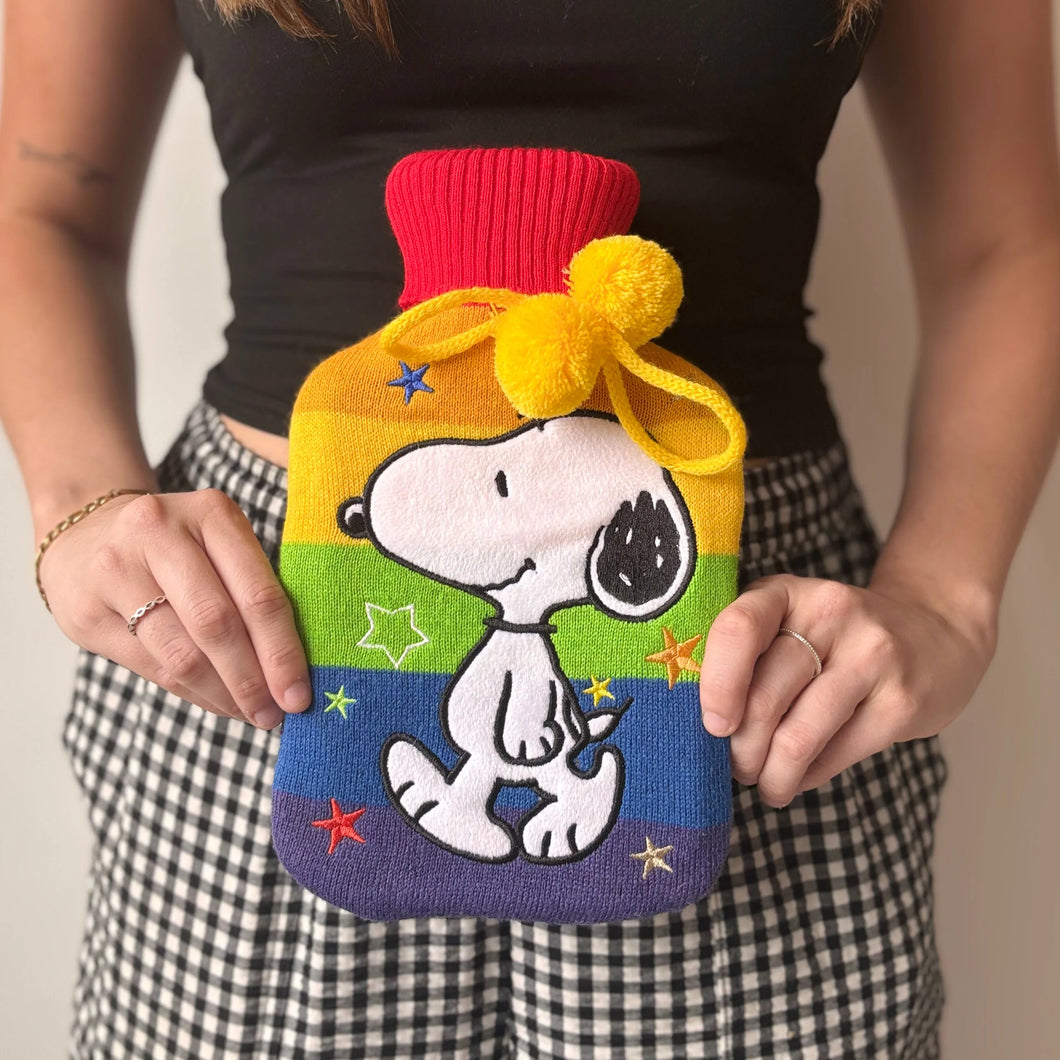 Hot Water Bottle - Snoopy Rainbow