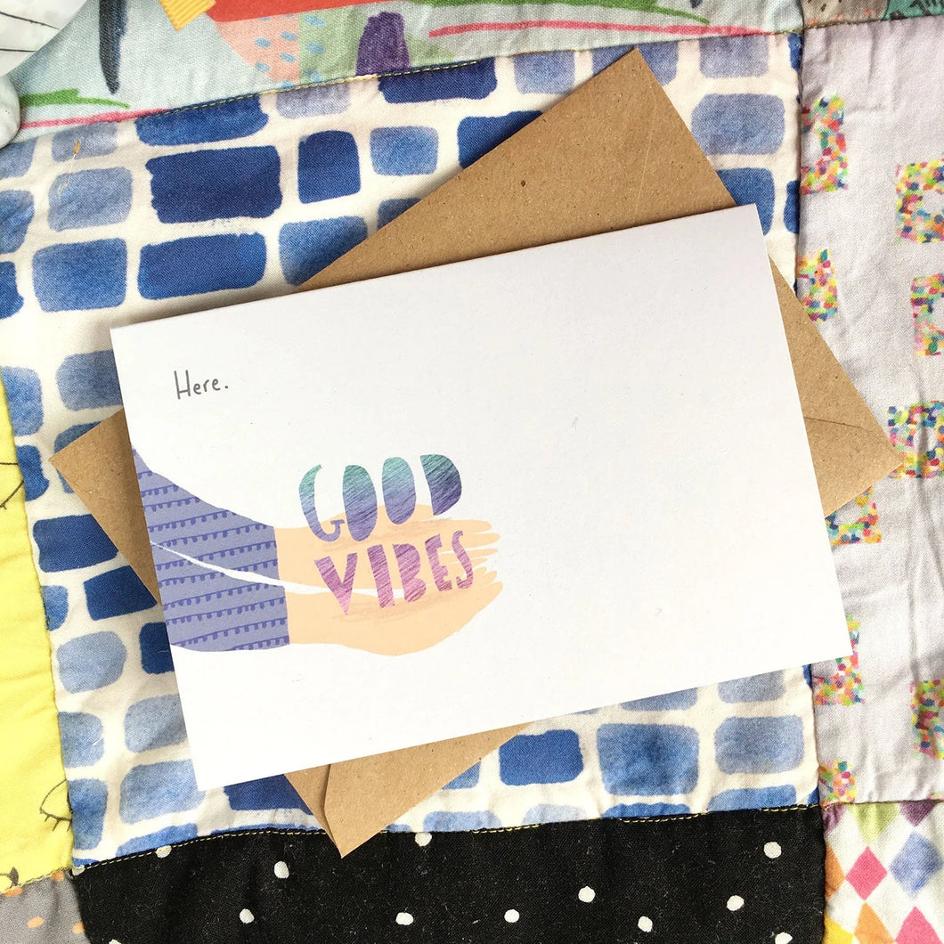 Good Vibes Card by Nicola Rowlands