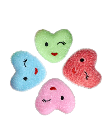 Rice DK - Kitchen Sponges Hearts Shaped - Assorted Colours