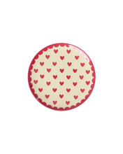 Load image into Gallery viewer, Melamine Cake Plate - Favourite Hearts Red
