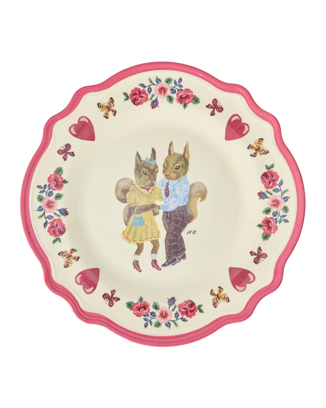 Rice DK Melamine Vintage Plate - Nathalie Lete Red Kiss