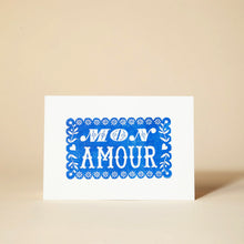 Load image into Gallery viewer, Mon Amour Lino Cut Greeting Card
