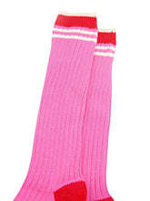 Load image into Gallery viewer, Women’s Knee High Socks - Pink/Red Glitter
