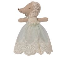 Load image into Gallery viewer, Maileg Baby Mouse In Gown - Mint
