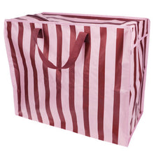 Load image into Gallery viewer, Pink With Brown Strip - Jumbo Storage Bag
