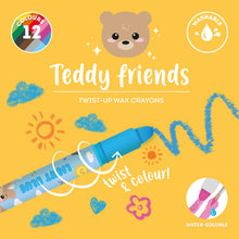 Load image into Gallery viewer, Legami Twist-Up Wax Crayons - Teddy Friends
