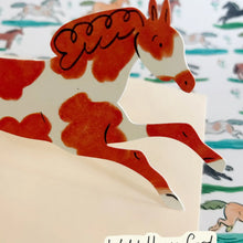 Load image into Gallery viewer, Kitty Kenda Shaped Greetings Card - Wild Horse Painted Brown
