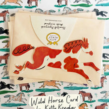 Load image into Gallery viewer, Kitty Kenda Shaped Greetings Card - Wild Horse Painted Brown
