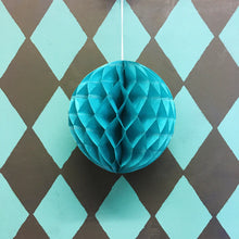 Load image into Gallery viewer, Paper Ball Decoration Teal by Petra Boase
