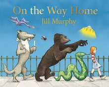 Load image into Gallery viewer, Book cover of 'On the Way Home' by Jill Murphy featuring animal characters and a child.
