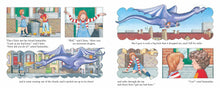 Load image into Gallery viewer, Comic strip with children and a shark character in various scenarios.
