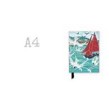 Load image into Gallery viewer, Kate Heiss Foiled Ruled A5 Journal - Turns Of The Tide
