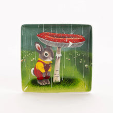 Load image into Gallery viewer, Richard Scarry Square Trinket Tray - I Am Bunny Mushroom
