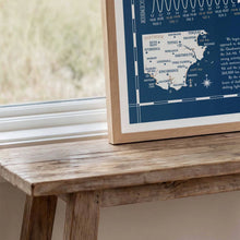 Load image into Gallery viewer, South Devon Tide Chart 2027 - Nautical Blue
