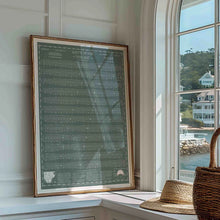 Load image into Gallery viewer, South Devon Tide Chart 2027 - Grey-Green
