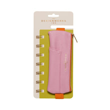 Load image into Gallery viewer, Vegan Leather Pen Pouch - Pink &amp; Orange
