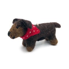 Amica Felt Christmas Decoration - Mini Sausage Dog