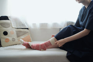 Wool Jacquard Socks by Nishiguchi Kutsushita