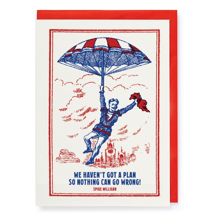 Parachute Greetings Card by Archivist