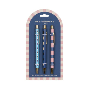Designworks Ink A Dopo Set of 3 Pens - Eye, Moon & Stripe