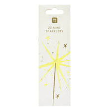 Load image into Gallery viewer, Luxe Yellow Mini Indoor Sparklers (20 pack)
