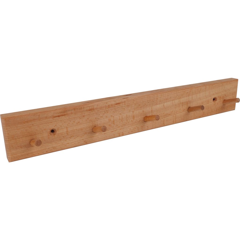 Wall Mounted Peg Rail with Five Hooks