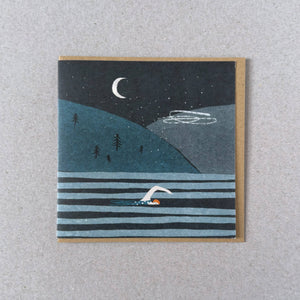 Oldfield Design Co Greeting Card - Night Swimming