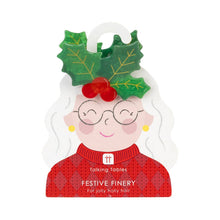 Load image into Gallery viewer, Talking Tables Holly Claw Christmas Hair Clip
