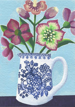 Load image into Gallery viewer, Greeting  Card - Hellebores in Pheasant Jug
