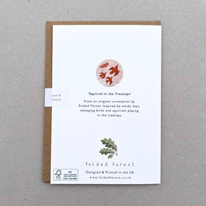 Greetings Card - Squirrel in the Treetops
