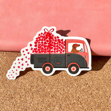 Load image into Gallery viewer, Love Truck Dachshund Star Sunglasses Vinyl Sticker
