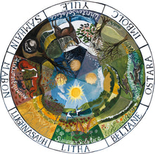 Load image into Gallery viewer, Driftwood Design Square Greetings Card - Wheel of the Year
