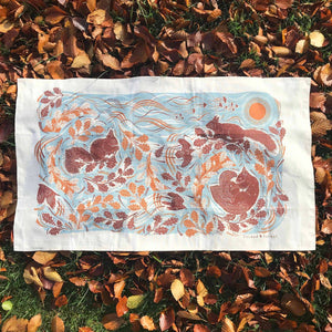 Cotton Tea Towel - Squirrel