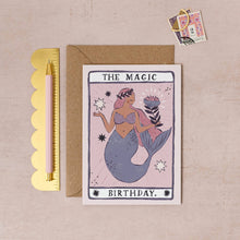 Load image into Gallery viewer, Mermaid Magic Birthday Card | Tarot Card | Mermaid Cards
