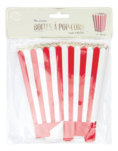 Load image into Gallery viewer, Red and  White Popcorn Boxes - Set Of  8
