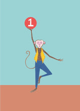 Load image into Gallery viewer, Age 1 Monkey Birthday Card by Hutch Cassidy

