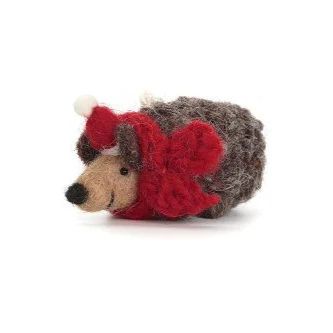 Amica Felt Christmas Decoration - Mini Hedgehog with Scarf