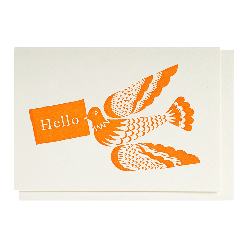 Ariana Hello Bird Greetings Card by Archivist