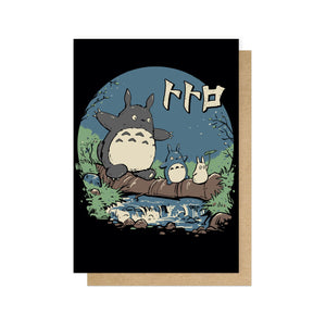 Neighbours In The Wood Totoro Greetings Card