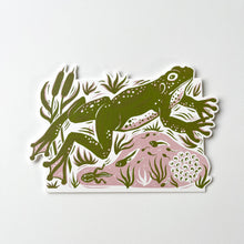 Load image into Gallery viewer, Die-Cut Greetings Card - Jumping Frog
