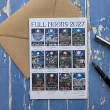 Load image into Gallery viewer, Full Moons 2027 Large Greetings Card

