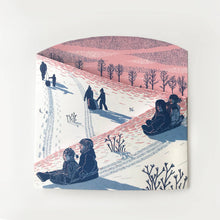 Load image into Gallery viewer, Concertina Card - Sledging at Dusk
