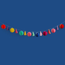 Load image into Gallery viewer, Bright Coloured Honeycomb &amp; Tassel Garland 2m
