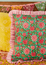 Load image into Gallery viewer, Sanganeri Block Print Cushion Cover
