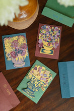Load image into Gallery viewer, East End Press Greeting Card - Bloomsbury Floral Lilac Vase
