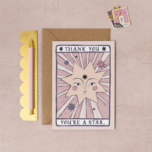 Load image into Gallery viewer, You&#39;re a Star Thank You Card | Thank You Cards | Tarot Card
