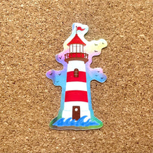 Load image into Gallery viewer, Light House Vinyl Holographic Sticker
