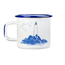 Load image into Gallery viewer, Moomin Enamel Mug 0.37L - Sailors
